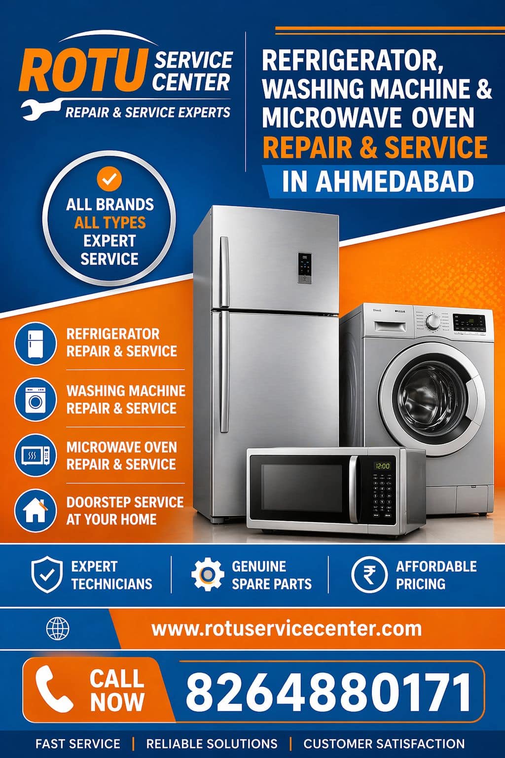 Refrigerator, Washing Machine and Microwave Oven Repair And Service in Ahmedabad